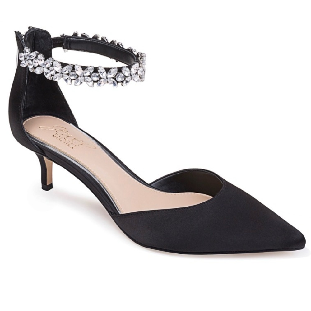 Robles Crystal Embellished Kitten Heel